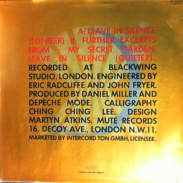 Depeche Mode — Leave In Silence (Longer) / Further Excerpts From: My Secret Garden / Leave In Silence (Quieter)