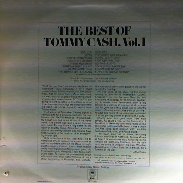 Cash Tommy (Youngest Brother Of Cash Johnny) — Best, Vol.1