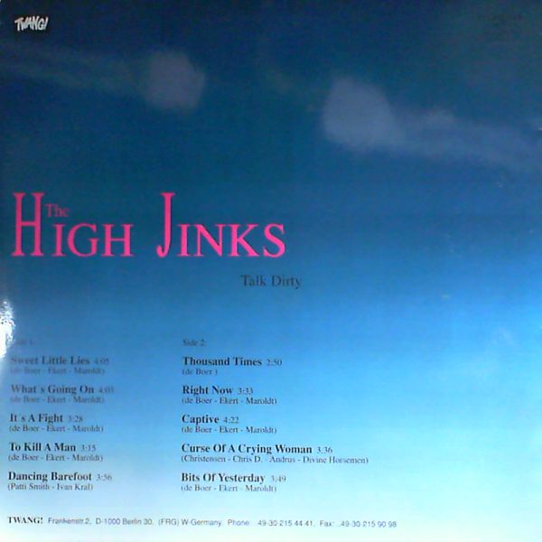 High Jinks — Talk Dirty