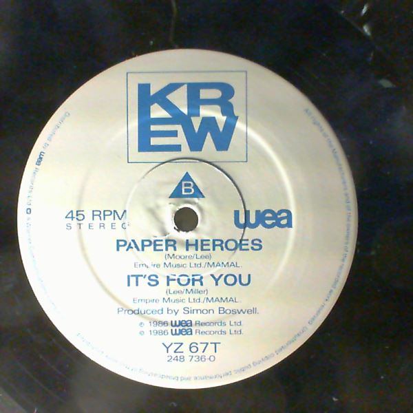 Krew (Smith Dennis - Secret Affair; Price Mark - All About Eve, Del Amitri) — Paper Heroes / It's For You
