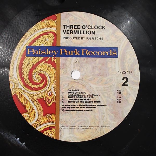 Three O'Clock — Vermillion
