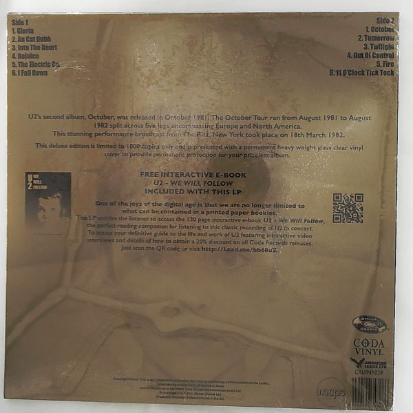 U2 — October Tour (Broadcast from 18 March 1982 concert in The Ritz, New York)