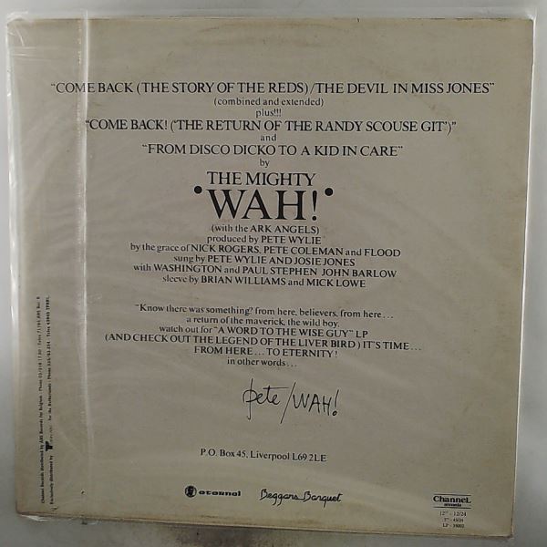 Wah! — Come Back (The Story Of The Reds) / The Devil In Miss Jones (Combined And Extended) / From Disco Dicko To A Kid In Care