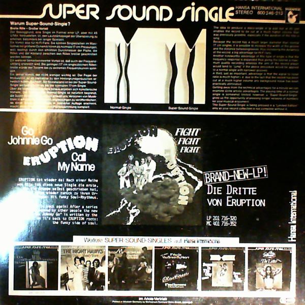 Eruption — Go Johnnie Go (Long Version) / Call My Name