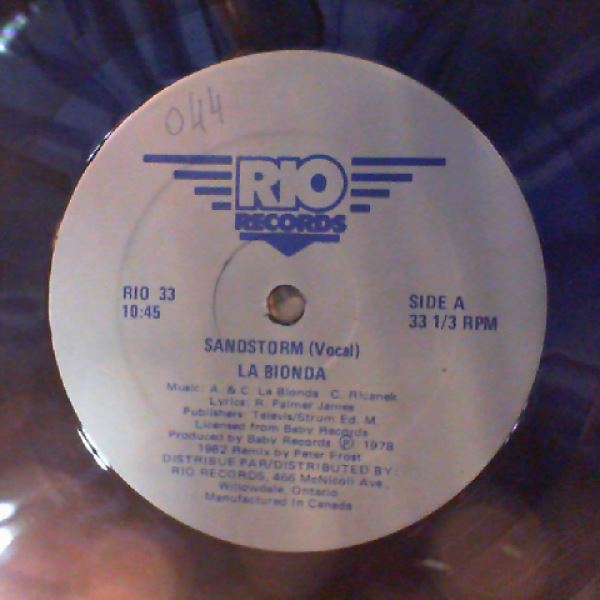 La Bionda — Sandstorm (vocal)/Sandstorm (instrumental)