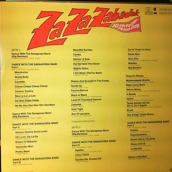 Saragossa Band — Za Za Zabadak (50 Tolle Fetzer - Pop Non Stop - Dance With The Saragossa Band)