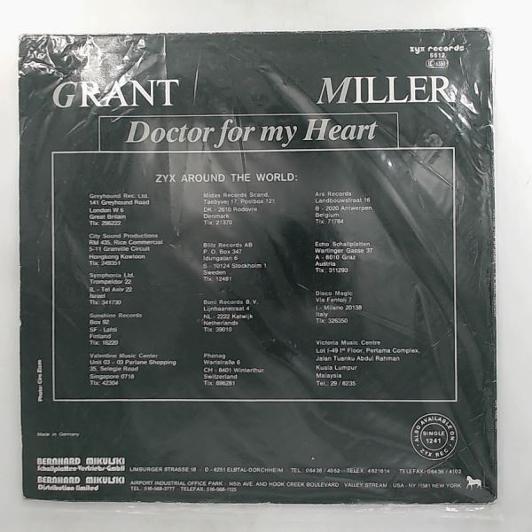 Miller Grant (music & lyrics by Bohlen Dieter) — Doctor For My Heart
