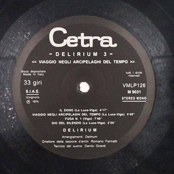Delirium — 3 (III - Viaggio Negli Arcipelaghi Del Tempo)