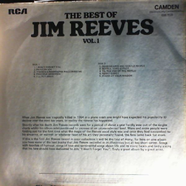 Reeves Jim — Best Of Reeves Jim Vol. 1