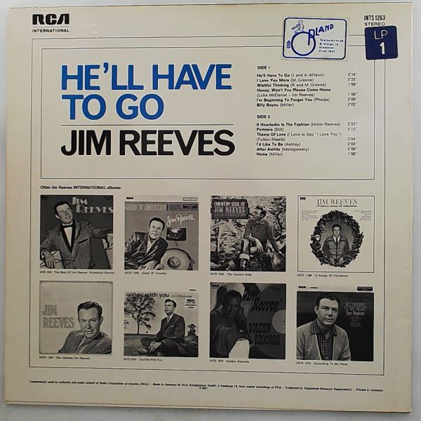 Reeves Jim — He'll Have To Go