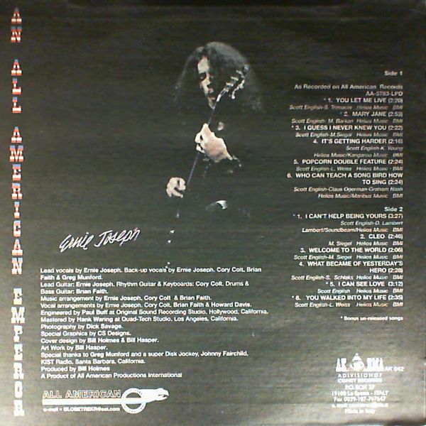 Joseph Ernie — An All American Emperor