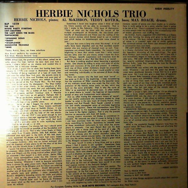Herbie Nichols — Herbie Nichols Trio