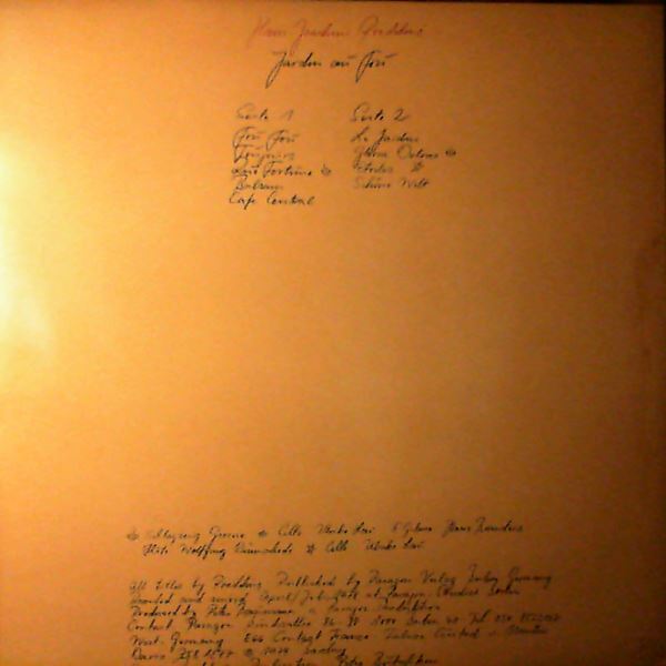 Roedelius (Cluster (Kluster, Qluster)) — Jardin Au Fou