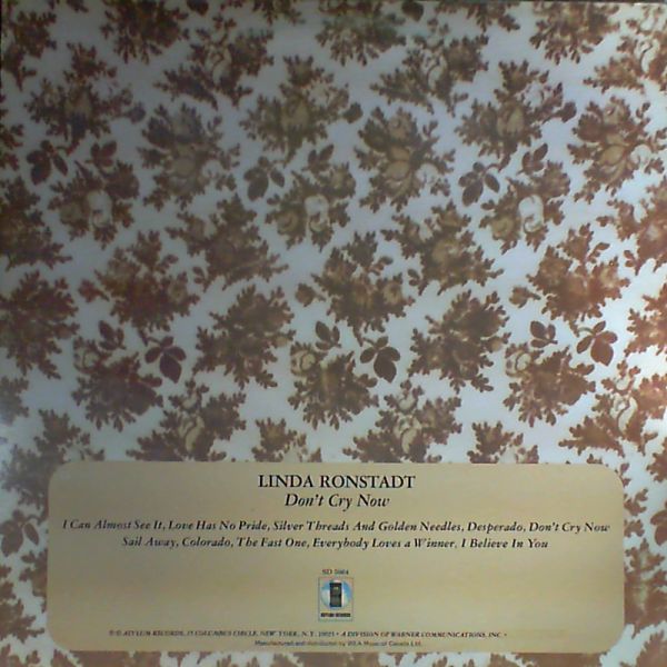 Ronstadt Linda — Don't Cry Now