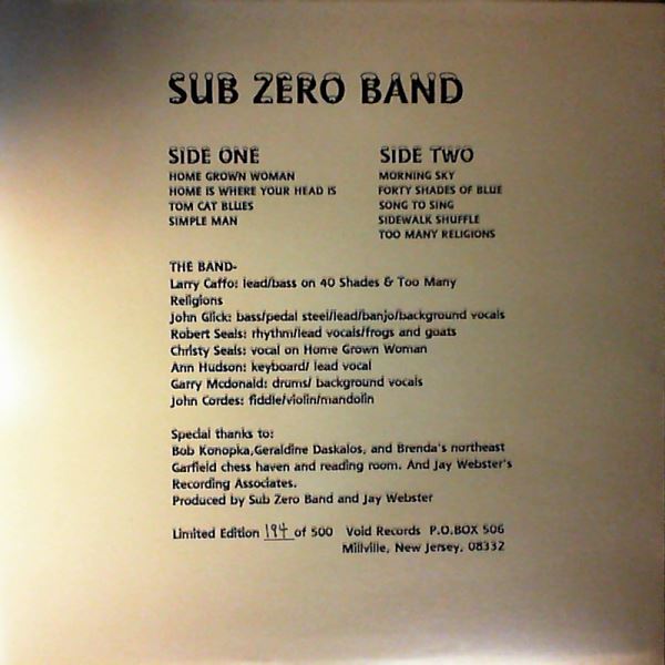 Sub Zero Band — Sub Zero Band