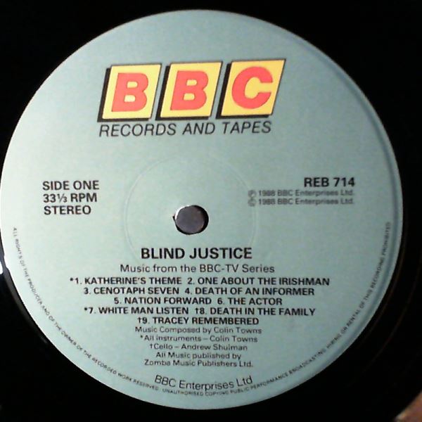 Towns Colin (ex - Gillan Ian Band) — Blind Justice - Music from the BBC TV Series