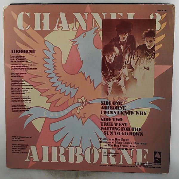 Channel 3 — Airborne / I Wanna Know Why / True West / Waiting For The Sun To Go Down