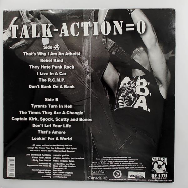D.O.A. (DOA) — Talk - Action = 0 (Talk Minus Action Equals Zero)