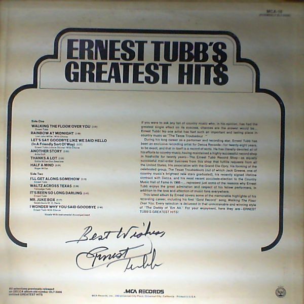 Tubb Ernest — Greatest hits