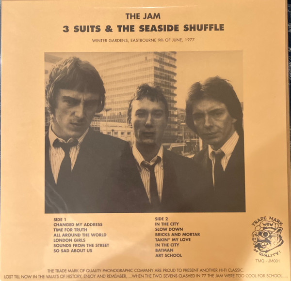 Jam — 3 Suits & The Seaside Shuffle (Recorded live at Winter Garden, Eastbourne 9th of June,1977)
