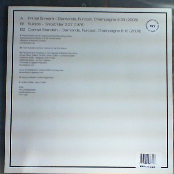 Primal Scream/Suicide — Diamonds,Furcoat,Champagne/Ghostrider/Diamonds,Furcoat,Champagne