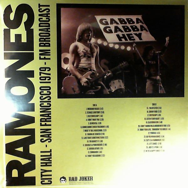 Ramones — City Hall - San Francisco 1979 - FM Broadcast