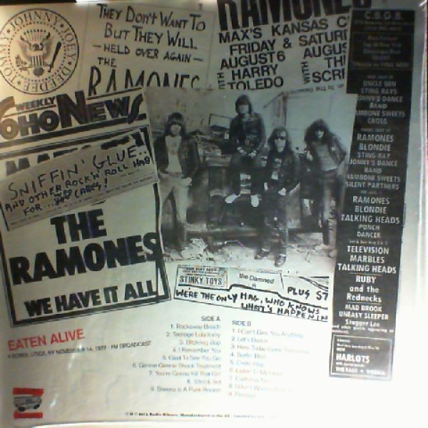 Ramones — Eaten Alive - 4 Acres, Utica, NY November 14, 1977