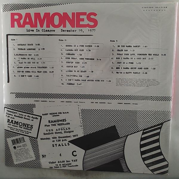 Ramones — Live In Glasgow December 19, 1977