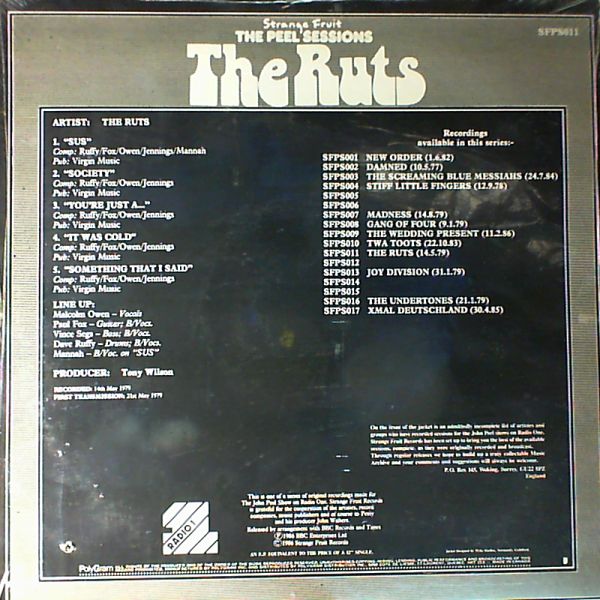 Ruts — Peel sessions