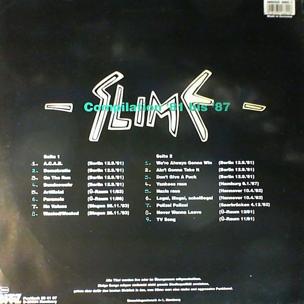 Slime — Compilation 'Eighty One Bis 'Eighty Seven