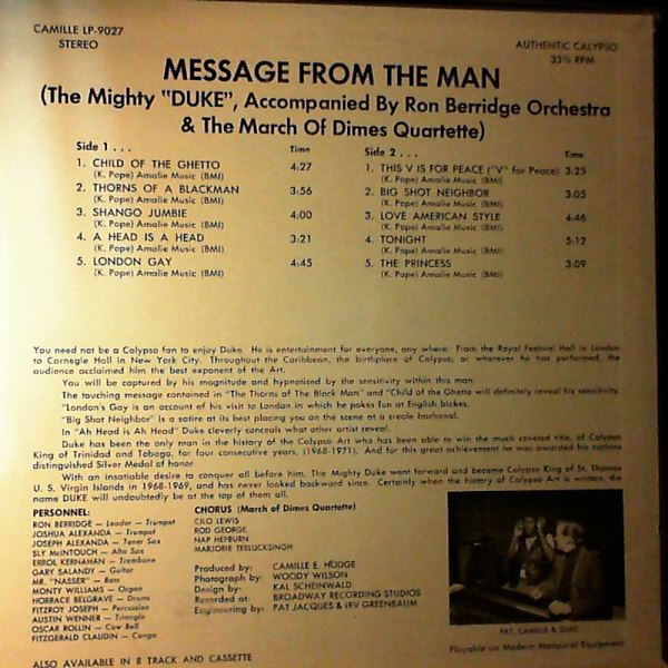 Mighty Duke — A Message From The Man