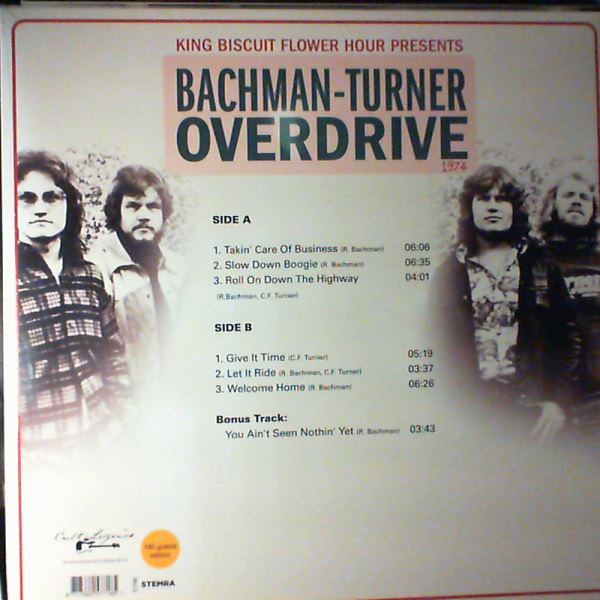 Bachman-Turner Overdrive (Bachman Turner Overdrive / BTO / B.T.O.) — King Biscuit Flower Hour 1974 (Live Radio Broadcast)