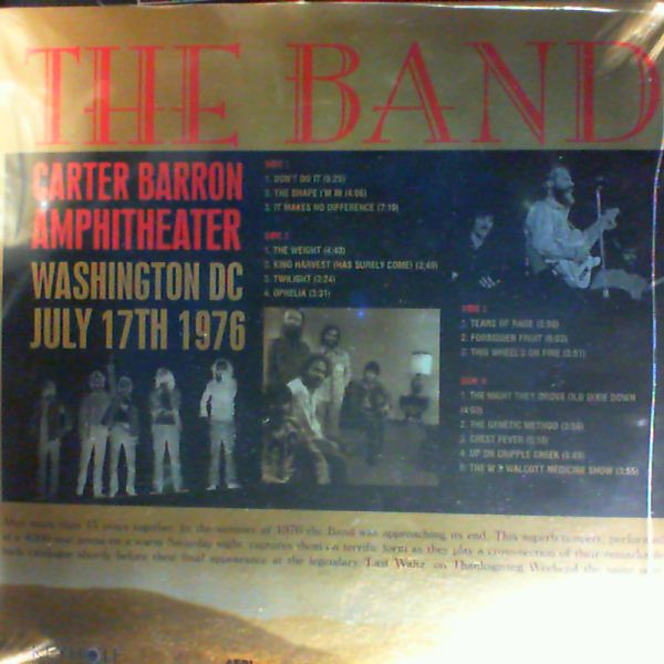Band — Carter Barron Amphitheater Washington DC, July 17th 1976