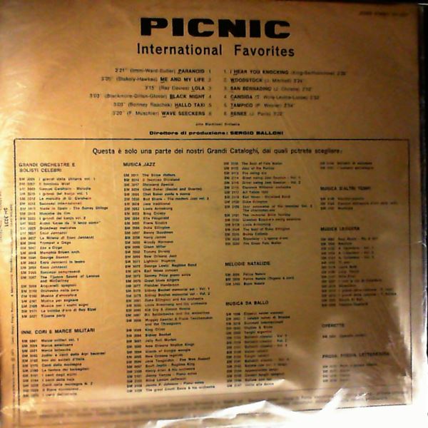 Blackinsell John Orchestra — Beat Express - Picnic International Favorites (cover versions of Black Sabbath's "Paranoid", Deep Purple's "Black Night", Christie's "San Bernardino", etc.)