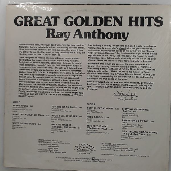 Anthony Ray — Great Golden Hits