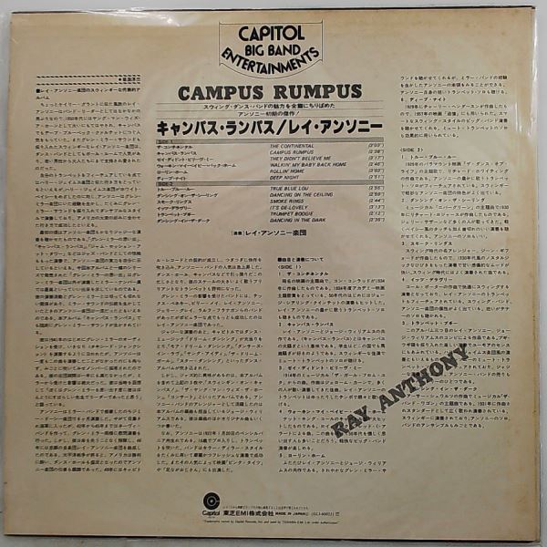Anthony Ray and his orchestra — Anthony Ray's Campus Rumpus