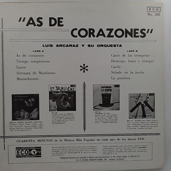 Arcaraz Luis and his orchestra — As De Corazones