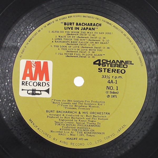 Bacharach Burt — Live In Japan (In Concert)
