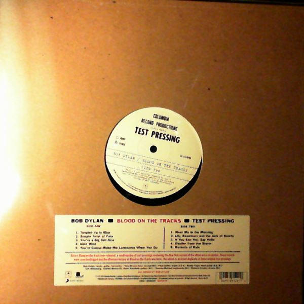 Dylan Bob — Blood On The Tracks Test Pressing