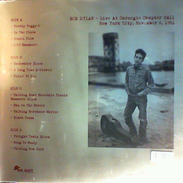 Dylan Bob — Live At Carnegie Chapter Hall, New York City, November 4, 1961