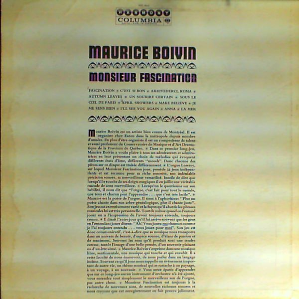 Boivin Maurice — Monsieur fascination