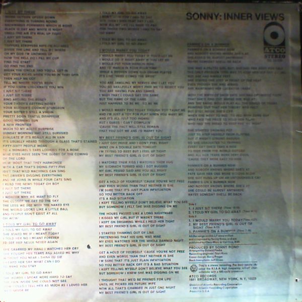Sonny & Cher — Inner Views