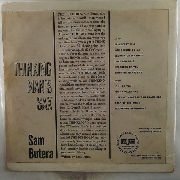 Butera Sam — Thinking Man's Sax