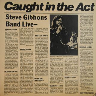 Gibbons Steve Band — Caught In The Act