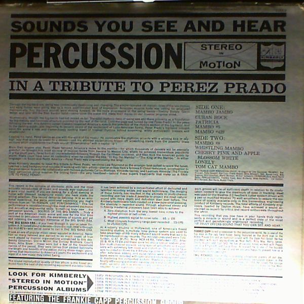 Capp Frankie Percussion Group — Percussion In A Tribute To Prado Perez
