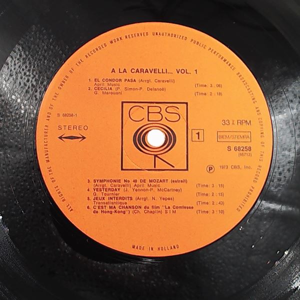 Caravelli — A La Caravelli... Vol. 1