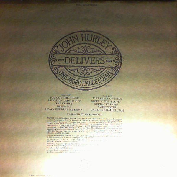 Hurley John — John Hurley Delivers One More Hallelujah