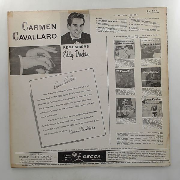 Cavallaro Carmen — Remembers Eddie Duchin