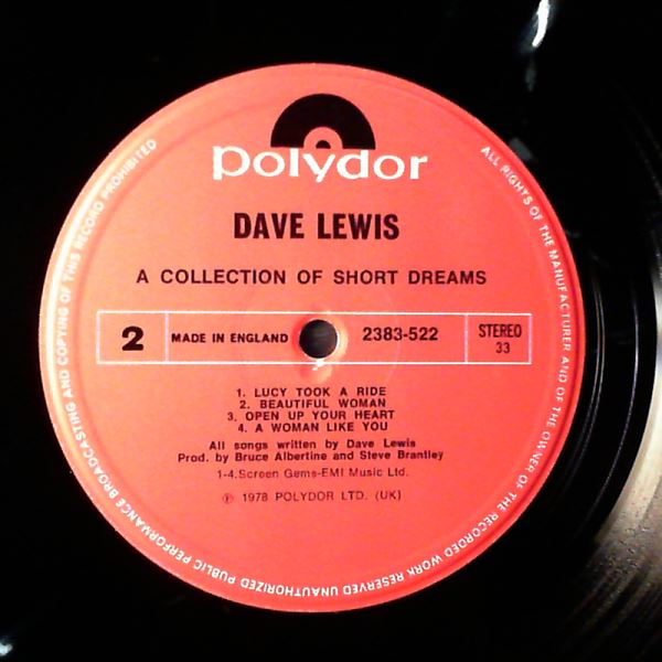 Lewis Dave (ANDWELLA'S DREAM) — A Collection Of Short Dreams