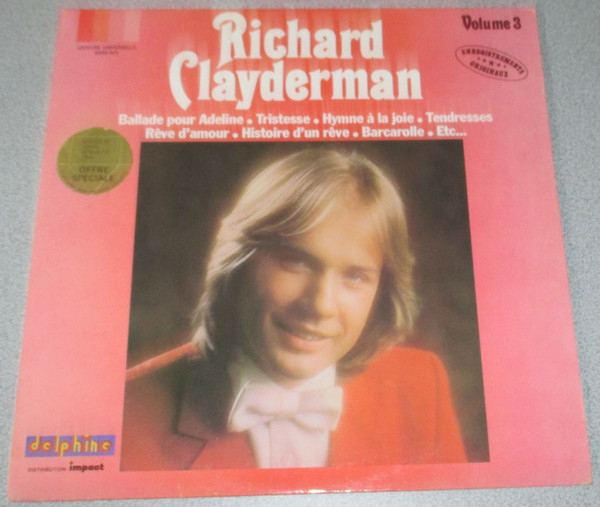 Clayderman Richard — Volume 3 (Enregistrements Originaux, Disque D'or)